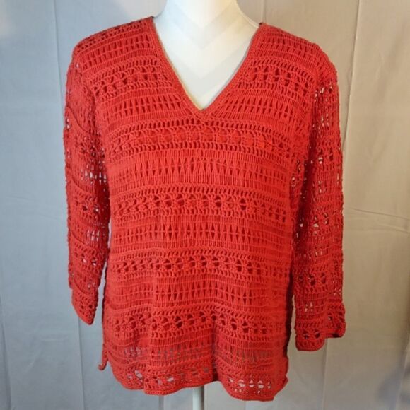 Draper's & Damon's Sweaters - Draper's & Damon's Petites Crocheted Top